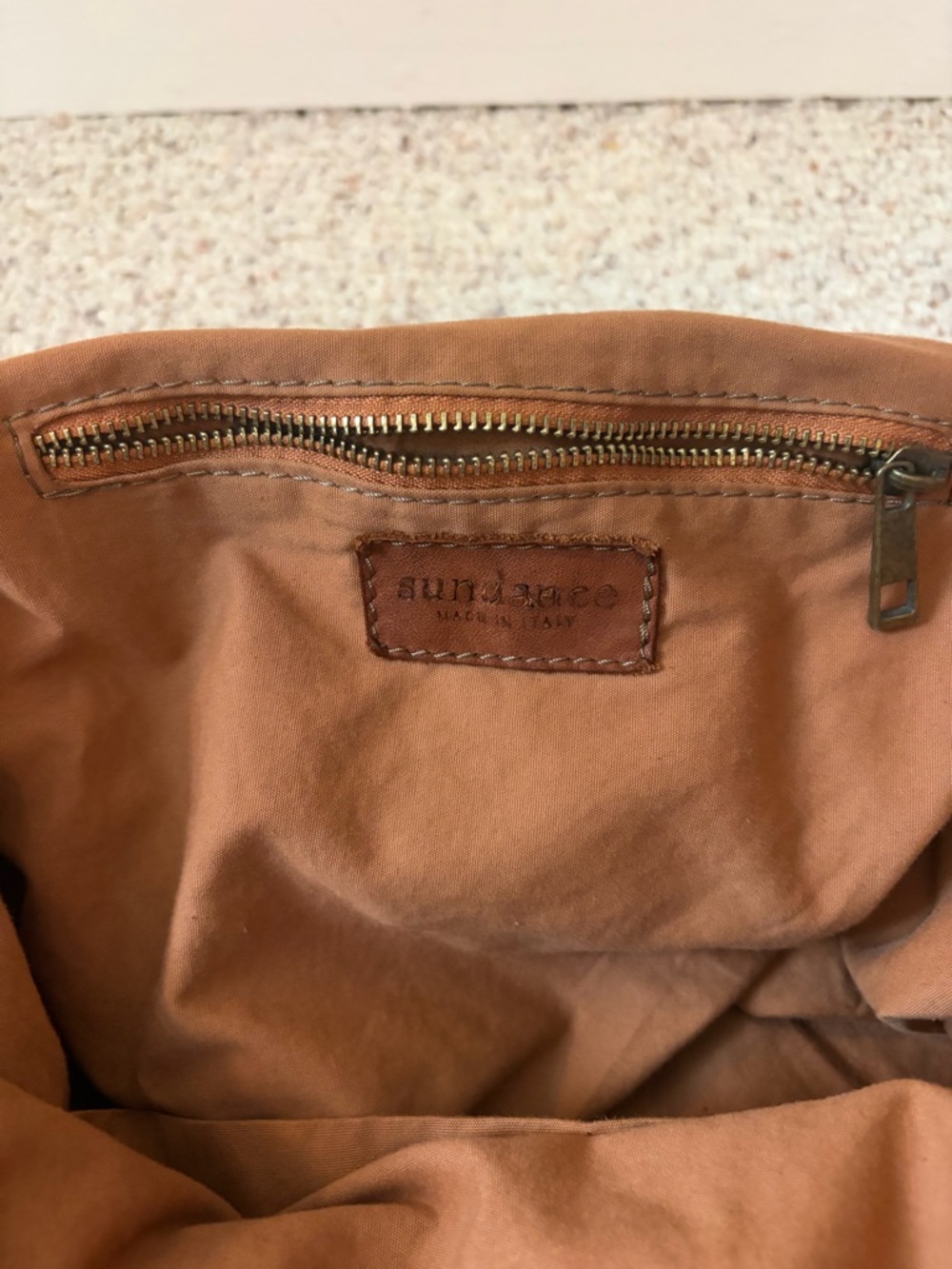 Sundance Tan Leather Stud-Accent Tote Bag - Picture 5 of 8
